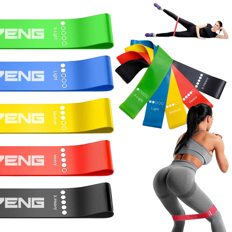 Yoga Fitness Resistance Band - 저항 운동 루프 밴드 세트 여성과