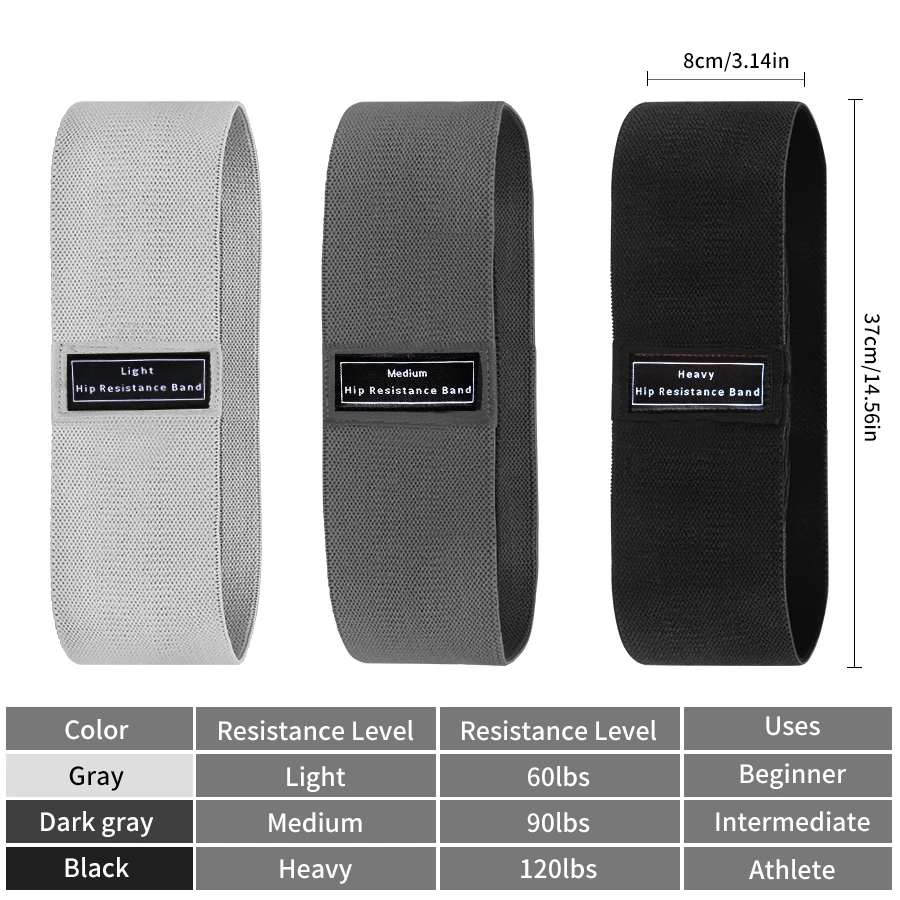 Yoga Fitness Resistance Band - 패브릭 저항 힙 부티 밴드 글루트